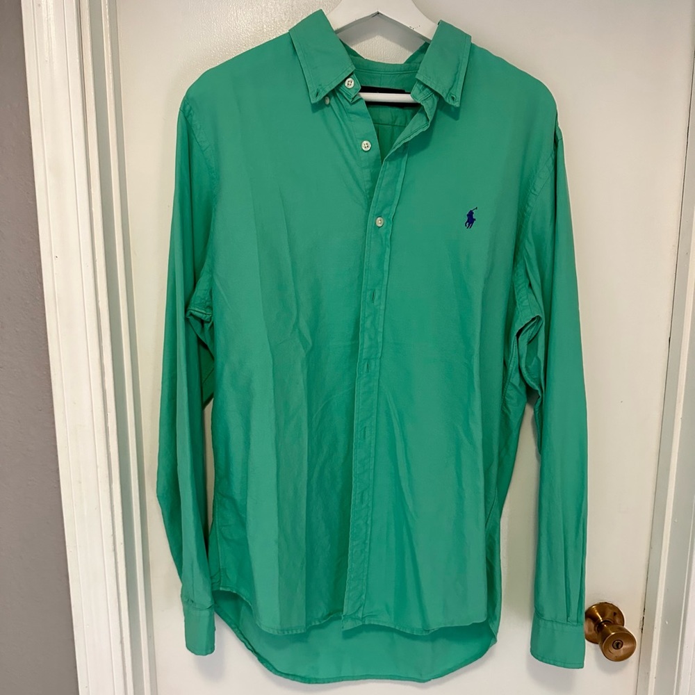 Ralph Lauren men’s size L green casual button down shirt